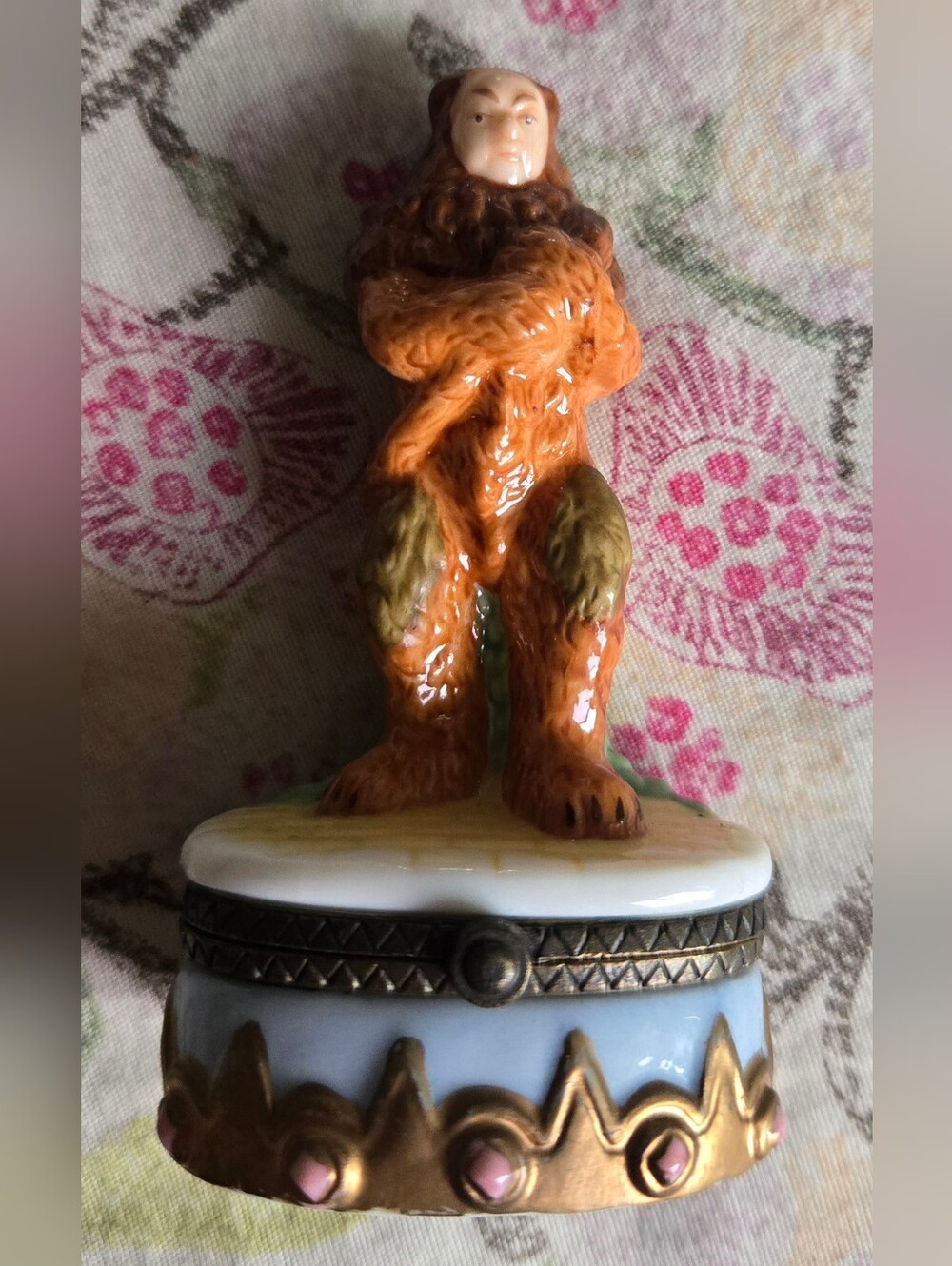 Vintage 1998 Cowardly Lion Trinket Box